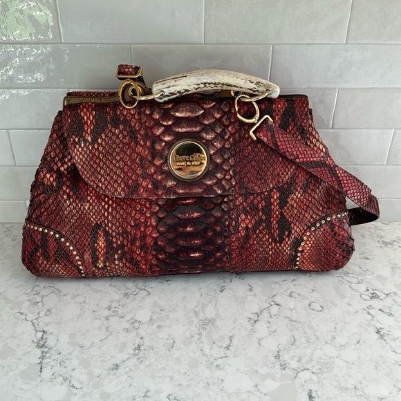 Albert Chloe metallic python handbag - Picture 1 of 17
